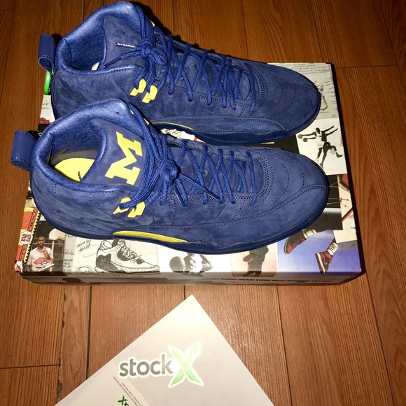 SOLD!!!!   Jordan 12 RETRO Michigan BRAND NEW - Picture 2 of 7